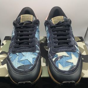 Valentino Garavani Blue Denim Sneakers